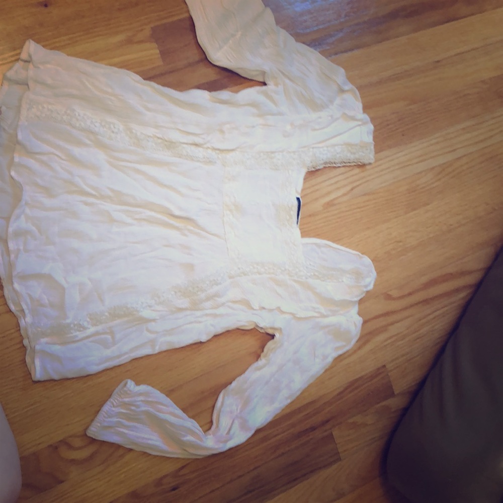 Ivory American Eagle lace top